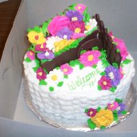 Garden Cake Garden Cart with Flowers