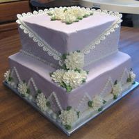 Pink & Lace Baby shower cake. The lace trim was made of royal icing.