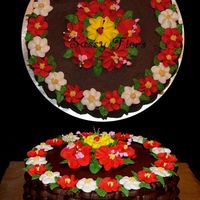 Basketweave_2_Copy.jpg I did this cake tonight in class. Chocolate buttercream with chocolate cake. Royal flowers and bc leaves.