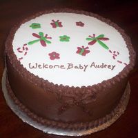 Baby Shower Cake This was a chocolate/chocolate cake for a baby shower. The pattern is from her nursery set.