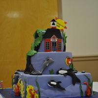 Kindergarten Graduation my daughters kindergarten graduation cake. There theme was mammals. Completely ran out of time of this and had to throw it together with...