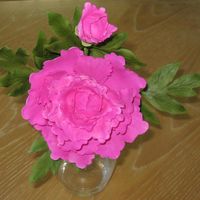 Pink Peony first gumpaste peony.