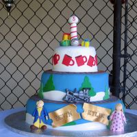 Polar Express Twins Birthday Cake This was for twins, a boy and girl's, 5th birthday party. The theme was Polar Express.