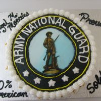Army National Guard Graduation Cake For my son who serves the Country as well as his sister. We are really proud of them. God Bless them! God Bless the World!
