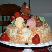 I Scream For Ice Cream And Angle Food Cake The cake is an angle food cake with ice cream balls of many flavors so everyone can have their favorite flavor ice cream with cake and some...