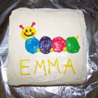 Emma's Smash Cake Here is Emma's smash cake. Just regular buttercream icing. I got the actual cake recipe off of cake central. It's wonder.
