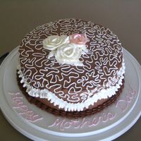 Mother's Day chocolate cake with chocolate buttercream made for my mother