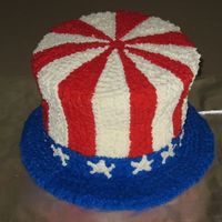 Uncle Sam's Hat This is my first attempt at stacking cakes. I had fun and learned some things in the process. Also first time carving. Not as hard as I&#...