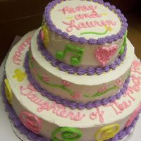 Celebrating Nieces' Baptism This was my first tiered cake, and only my 3rd cake after taking Wilton Course 1, so I'm still learning. We will be celebrating my 2...
