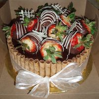 Chocolate Cake W/ Chocolate Hazelnut Cream Filling Chocolate Cake, Chocolate hazelnut cream filling, dark chocolate ganache, pirouette cookies