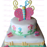 Dijana Vanilla cake with white chocolate filling covered in fondant. The figures are made of modeling paste. TFL.