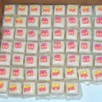 Baby Tea Petit Fours This was my first attempt at petit fours. They were for a friend's baby tea. I had fun making them, but I am glad that is over!