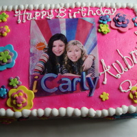 Icarly Icarly edible image with fondant accents, buttercream icing