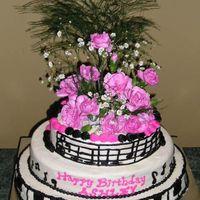 Music Birthday This for my DD band team Field Commanders 18th b-day. I did some searching, and I THINK the music notes read, Happy Birthday. I can't...