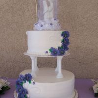 Purp_Petunia_Closeup_Rs.jpg 8" and 12" round with buttercream icing and royal icing petunias, and drop flowers.