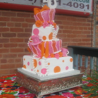 Ediths 50Th Birthday Inspired by one of Collette Peters Cakes to Dream On. Cake sizes and flavors are 14" square lemon with fresh strawberries, 10"...