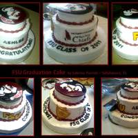 Fsu Graduation Made for a friend's daughter to celebrate her graduation from FSU this summer. Cake is iced in buttercream and decorated with handmade...