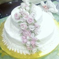 Course Iii Final This is my Course III final and first wedding cake. It was fun to finally put it together after making all those roses, which were also fun...