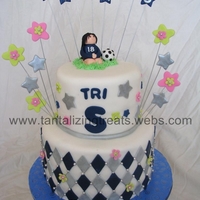 Strikers This cake was made for the junior girls soccer wind up party.