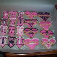 Lingerie Cookies Cookies for a Playboy Mansion party. Thanks to everyone here for all the help!