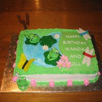 Pond Cake I made this cake this weekend for a couple people who love butterflies and dragonflies. The icing is buttercream, flowers are royal icing,...