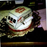 3D Star Trek Shuttle Craft This was my first attempt at a 3D cake. italian cream cake with cream cheese and butter cream icing. The "nacelles" held sparkler...