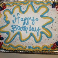 Birthday Cake I wanted to try something similar to Cakery's cakes...I love her borders! So I made this for my husband's birthday. This took no...