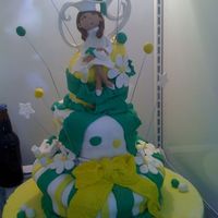 Graduation Cake Graduation cake I did for a friend's party. I lost the green tier -:( I used supports that didn't work! Boy oh boy was I stressed...
