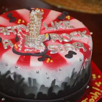 Party Like A Rock Star This was a cake for a boy who wanted to party like a rock star. All fondant. used a template I made to get the people on the sides to look...