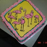 Flamingo Crossing This was for a friend's 50th birthday. She loves flamingos. I created little written signs for them to have, but they didn't turn...