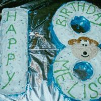 Monkey Cake This was made for my sister's 18th birthday. She loves monkeys so I decided to put one on there for her.