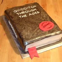 Quidditch Through The Ages Book This was the base for my son's birthday cake. It was a Harry Potter party so I made a book of "Quidditch through the ages"....