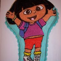 Dora Cake this was my first attempt at a character cake. I was so proud making it for my granddauthers 3rd b-day. When I finished I asked her how she...