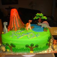 Volcano Cake Buttercream, royal icing, chocolate cake and chocolate ganche with toffee.TFL :)