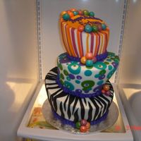 Topsy Turvy This cake was for a 30th birthday...3 tiered stacked, chocolate cake, chocolate ganche, iced in buttercream and with fondant detail. This...