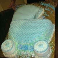 Baby Carriage Cake My sister in law wanted the cake to look like a baby carriage. Its BC, with fondant and basket weave. The baby bottle and the pears are...