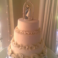 Roses For Marion Bad photo, but I loved this cake. Most amazing bride too. She brought me a pic to work with off the net but I am sure I've seen it...