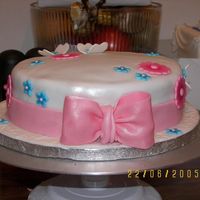 Birthday_Cake.jpg Chocolate Nutella Buttercream cake covered, not so well, in white fondant...