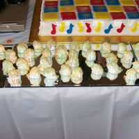 Psychodelic Cake Truffles 50 Cake Truffles -- chocolate cake, buttercream covered in white chocolate with bright chocolate drizzle -- part of a Scooby Doo and 70s...