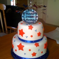 Display Cake For Us Charity For Soldiers This was a display cake for an auction. Styrofoam core - fondant external. Cake for serving was a sheet cake that served 150 pre-scored and...