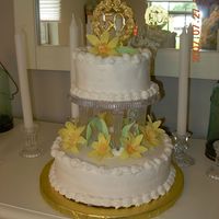 50Th Anniversary I made this cake for my parents 50th anniversary. It is buttercream with gumpaste flowers.