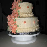 Course Iii I had to redo the border ruffles 2 times just so I could get pictures. It was so hot that they kept falling off of the cake. I did this...