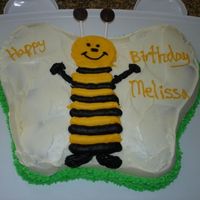 Bumble Bee Birthday Cake I made this for my sister-in-law's birthday. She loves bees. I got the directions from Wilton using the butterfly pan. It did not come...