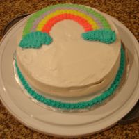 My Very First Cake This was the first cake I decorated in the Wilton 1 class.