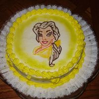 Princess I printed out the image and transferred it on wax paper than transferred and traced with thin buttercream and melted candy melt chocolate...