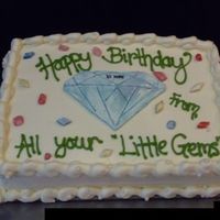 80Th Birthday Basic Sheet cake with MMF deco. Diamond dusted with disco powder