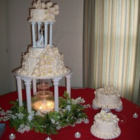 Calla Wedding vanilla cake, coconut& pineapple preserve filling.gumpaste calla lilies.