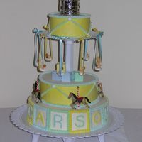 Baby Go Round I saw a version of this cake on the Wilton website and wanted to make it for my sister's baby shower. Everything is done in...
