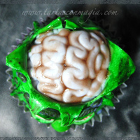 Brain Cupcake For Halloween