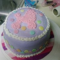 Poodle 'n Polka Dots! I made this for my boss to give to her granddaughter for her first birthday. Strawberry cake with strawberry buttercream filling, covered (...